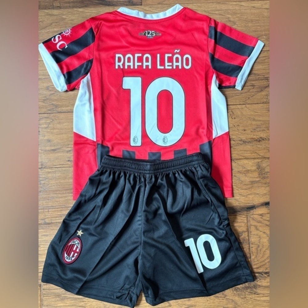 Rafael Leão Kids Soccer Jersey Set Jersey & Shorts 2 Piece Set